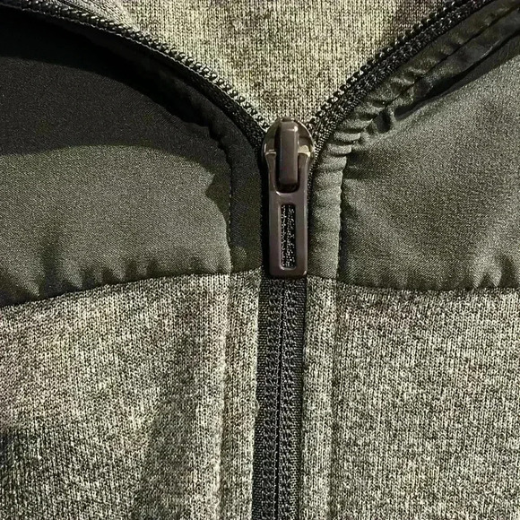 Adidas Women's Medium Gray/Slate Blue Zip Up Hoodie - Picture 8 of 10